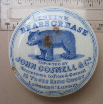 Bears Grease Pot lid before restoration
